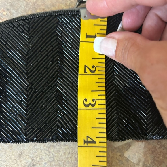 5/$25 The Limited black beaded with silver hardware wristlet - Picture 8 of 8